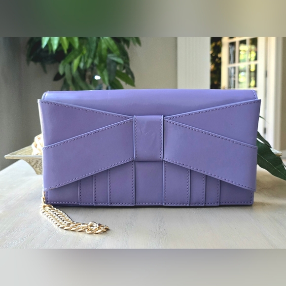 Zac Posen New York B Spoke Likac Purple Convertible Clutch - Picture 13 of 13